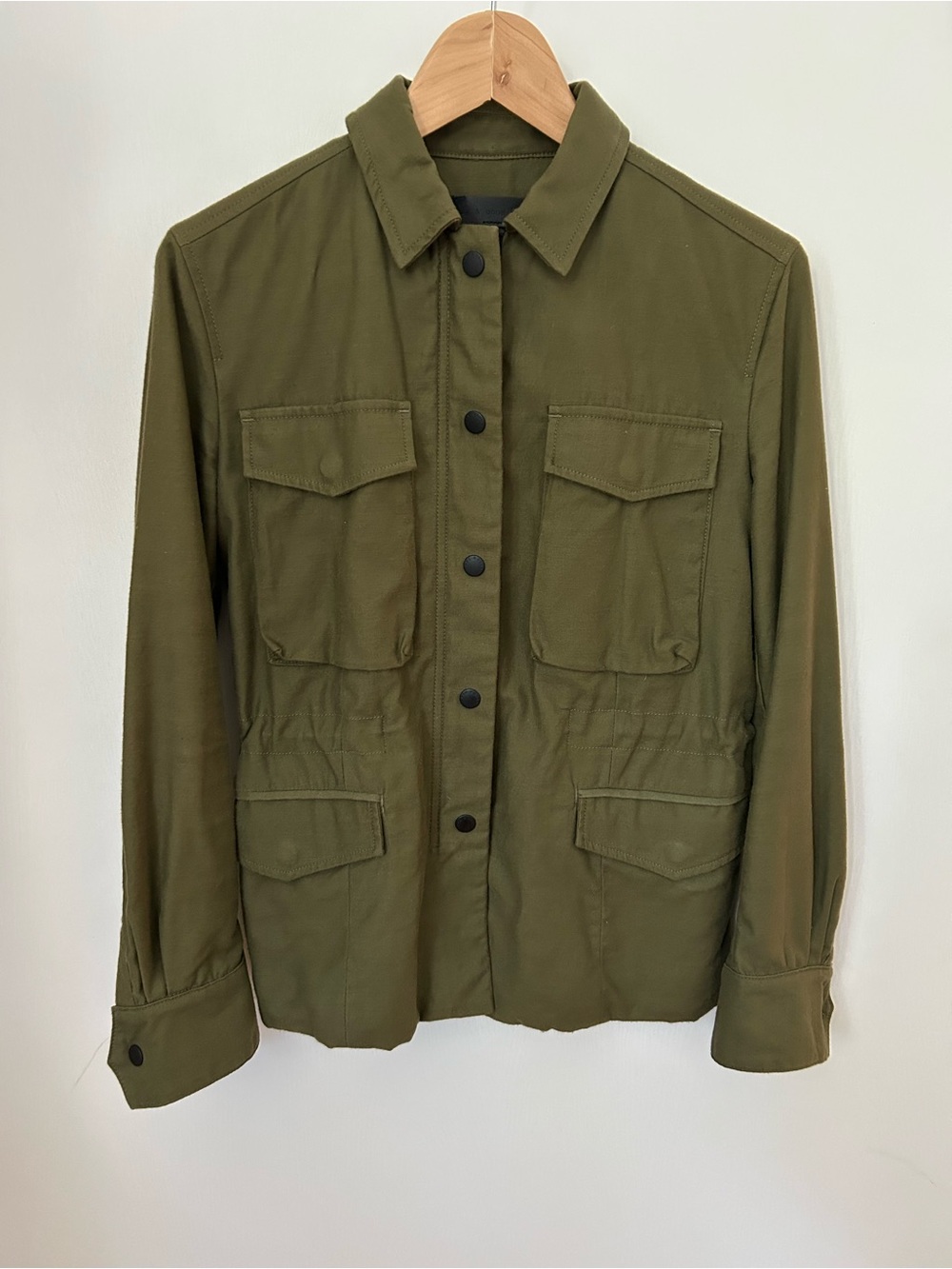 rag & bone Olive Field Jacket with Patch Pockets